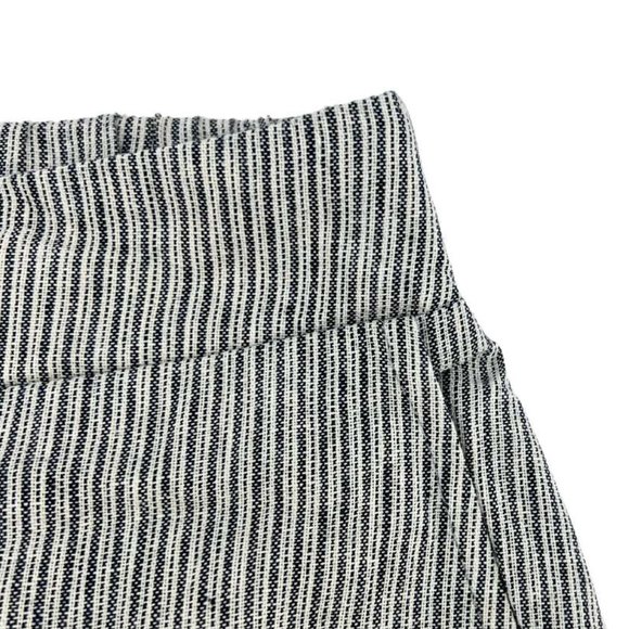 Cristina B | Women's Linen Blend Pants | Black & White | Stripes | Size Large - Picture 4 of 4